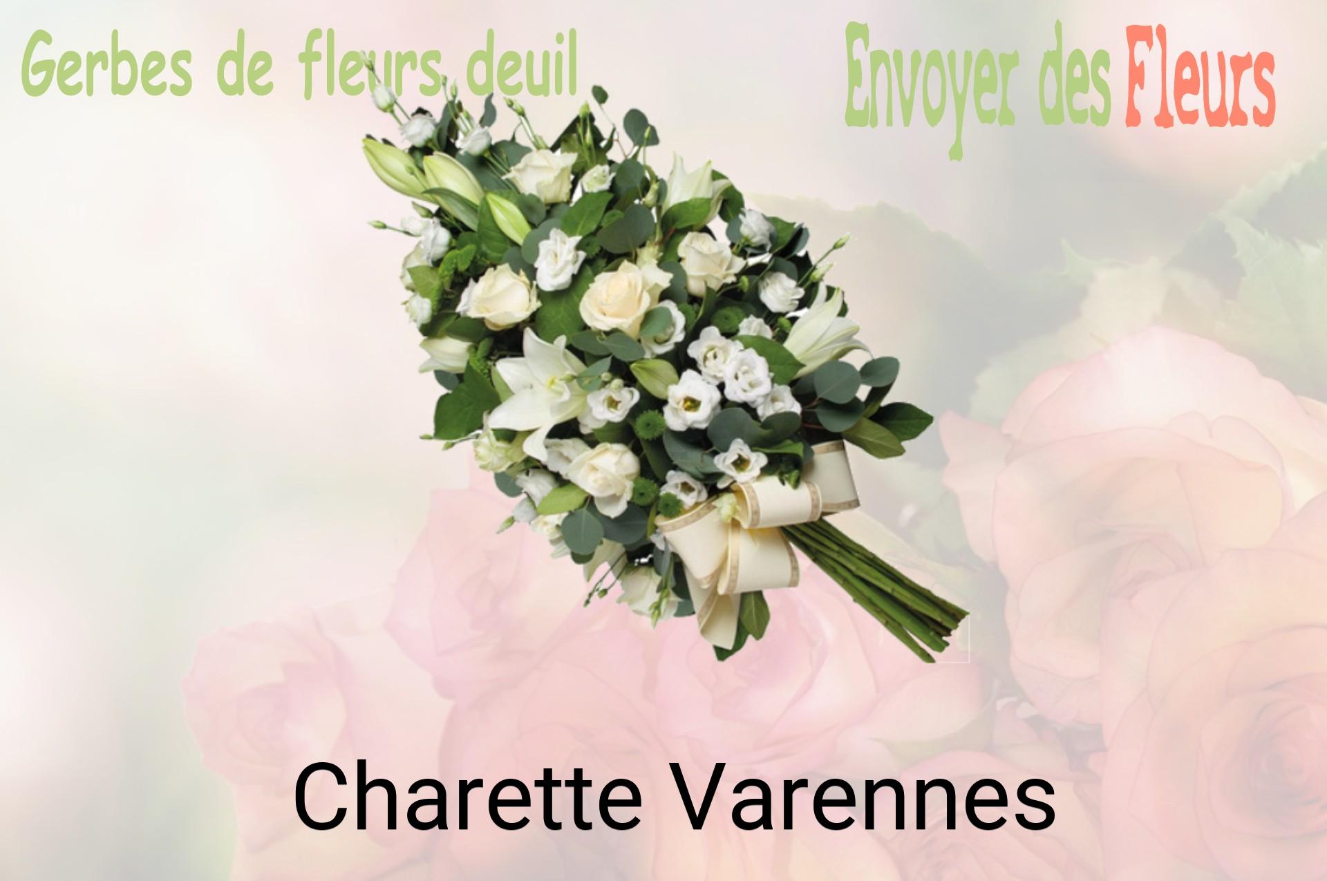 Gerbe de fleurs de deuil livrée à Charette-Varennes